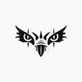 eagle eyes logo concept. bird, silhouette, creative, and line art style