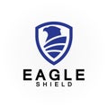 Eagle shield logo design, hawk  head vector emblem logo element, bird, falcon emblem vector icon Royalty Free Stock Photo