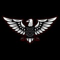 Eagle sign on black background. Design element for logo, label, emblem, sign, t shirt. Royalty Free Stock Photo