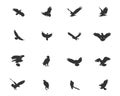 Eagle silhouette, Bald eagle silhouette, Flying eagle silhouette, Eagle vector illustration