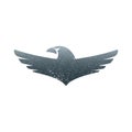 Eagle soaring rising Wings Logo design vector template.Luxury corporate heraldic flying Falcon Phoenix Hawk bird Royalty Free Stock Photo