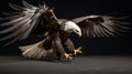 Stunning Vray Traced Eagle In Exaggerated Pose - 8k Photo-realistic Rendering