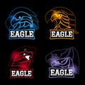 Eagle sport gaming logo Set vector badges emblem. vector Illustration Royalty Free Stock Photo