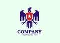 Eagle and star Logo Vector Logo Royalty Free Stock Photo