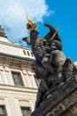 Eagle Statue. Prague Castle entrance, Matthias Gate Royalty Free Stock Photo