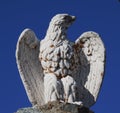 Eagle statue at San Marco Pass, Lombardy, Italy. Royalty Free Stock Photo