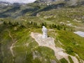 The eagle statue on the Simplon pass in the alps Royalty Free Stock Photo