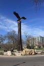 Eagle Statue in Spring - LaCrosse, WI