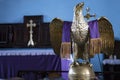 Eagle with tippet in church, Port Antonio, Jamaica