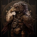 Eagle steam punk portrays a majestic and powerful bird with a mechanical and industrial aesthetic, symbolizing the balance of