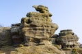 The Eagle Stone eroded outcrop in North Yorkshire Royalty Free Stock Photo