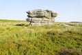 Eagle Stone gritstone outcrop on Baslow Edge Royalty Free Stock Photo