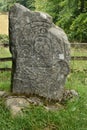 The Eagle Stone, a Pictish standing stone in Strathpeffer Royalty Free Stock Photo