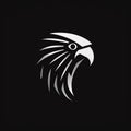 Minimalist Eagle Logo On Black Background