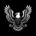 Eagle symbol illustration design on dark background.