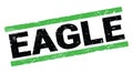 EAGLE text on green rectangle stamp sign