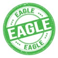 EAGLE text written on green round stamp sign