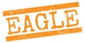 EAGLE text on orange lines stamp sign