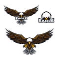 eagle vector drawing set Royalty Free Stock Photo