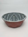 Eagle view of marble bundt pan red