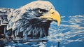 Blue Eagle: A Detailed Pop Art Silkscreen Poster