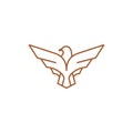 Eagle wings line simple logo