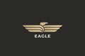 Eagle Wings Logo abstract luxury design vector template. Falcon Hawk Logotype concept icon