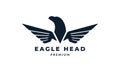 Eagle and wings modern rounded logo vector illustration design Royalty Free Stock Photo