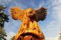 Eagle Wooden Statue in Evening Light Royalty Free Stock Photo