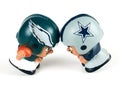 Eagles and Cowboys go helmet to helmet Li`l Teammates on Black Backdrop