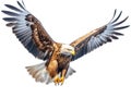 Eagles are large birds of prey. A symbol of power and stability. Generative AI