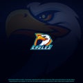 Eagle head shield mascot logo