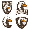 Eagles. sport team logo template.