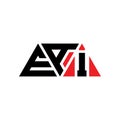 EAI triangle letter logo design with triangle shape. EAI triangle logo design monogram. EAI triangle vector logo template with red Royalty Free Stock Photo