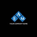 EAM letter logo design on BLACK background. EAM creative initials letter logo concept. EAM letter design.EAM letter logo design on Royalty Free Stock Photo