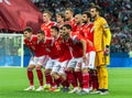 Team photo of Russia national football team ahead of UEFA Euro 2020 qualification match Russia vs Cyprus 1-0 in Nizhny Novgorod