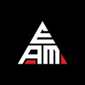 EAM triangle letter logo design with triangle shape. EAM triangle logo design monogram. EAM triangle vector logo template with red Royalty Free Stock Photo