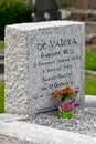 Eamonn de Valera tombstone in Glasnevin Cemetery, Ireland