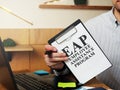 EAP employee assistance program in manager hands Royalty Free Stock Photo