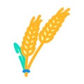 ear barley grain color icon vector illustration Royalty Free Stock Photo