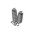 ear barley grain isometric icon vector illustration Royalty Free Stock Photo