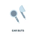Ear Buts flat icon. Color simple element from phone accessories collection. Creative Ear Buts icon for web design