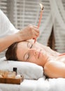 Ear Candling in Spa Royalty Free Stock Photo