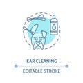 Ear cleaning concept icon