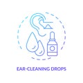 Ear-cleaning drops concept icon