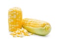 An ear of corn isolated on a white background Royalty Free Stock Photo