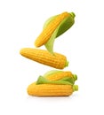 Ear of corn isolated on a white background Royalty Free Stock Photo