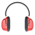 Ear Defenders, front view. 3D rendering