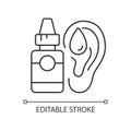 Ear drops linear icon