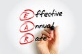 EAR Effective Annual Rate - rate of actually earned on an investment or paid on a loan as a result of compounding the interest Royalty Free Stock Photo